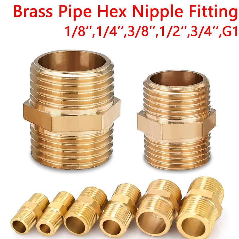 Spoke Nipple Brass - Brass Pipe Hex Nipple Fitting 1/8