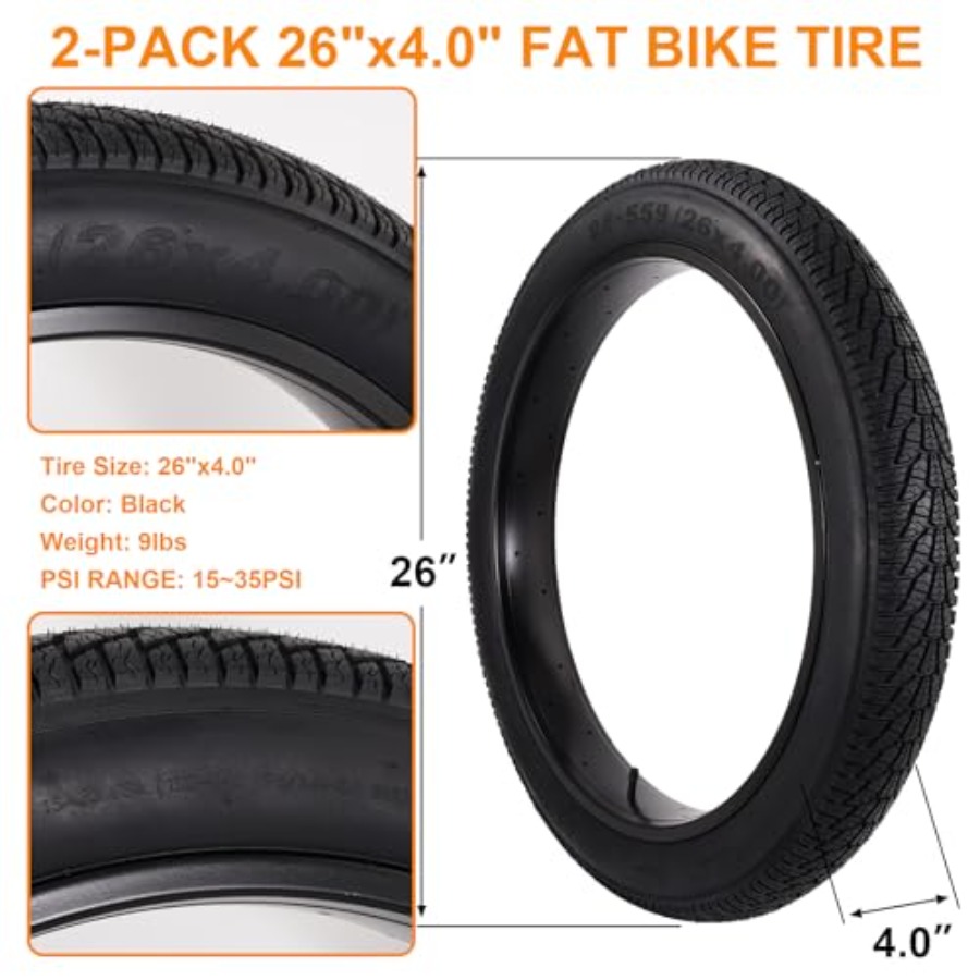 2-Pack 26x4.0 Fat Bike Tire, 2 - Mountain Biking Youtube ulasan dan harga